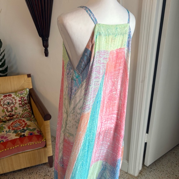 ANTHROPOLOGIE Lilka Annette Rainbow Asymmetrical Swing Dress! Excellent cond. S - Picture 8 of 12